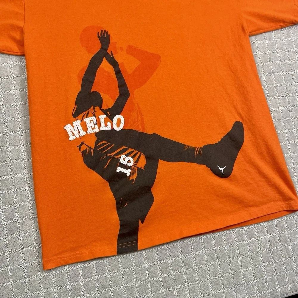 Vintage 00's Carmelo Anthony Orange Syracuse Jordan Brand Large Y2K Bmore Tshirt